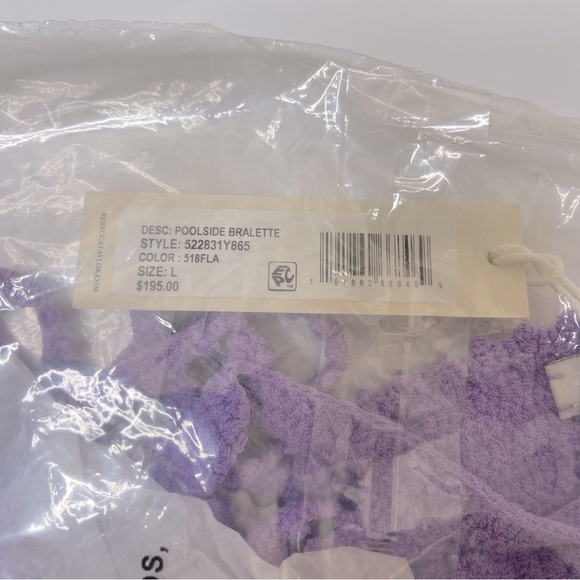 NEW Rebecca Taylor Purple Poolside Crocheted Bralette US L - Picture 4 of 4